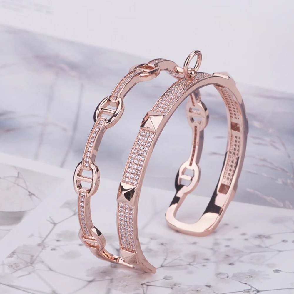 Double the Bling Bangle - Assorted Colors - Picture 4 of 9